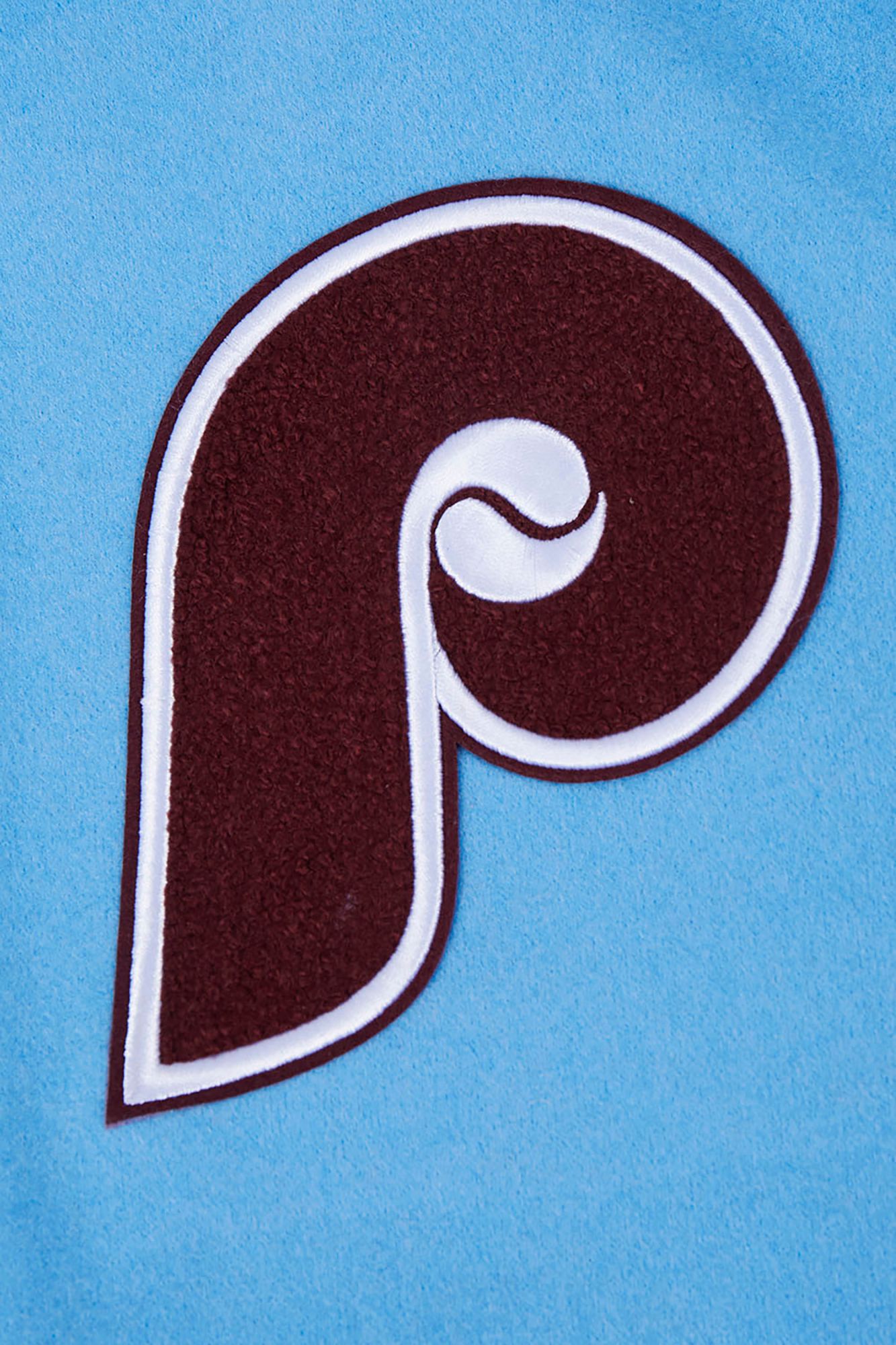 Pro Standard Men's Philadelphia Phillies Blue Rib Wool Varsity Jacket product image