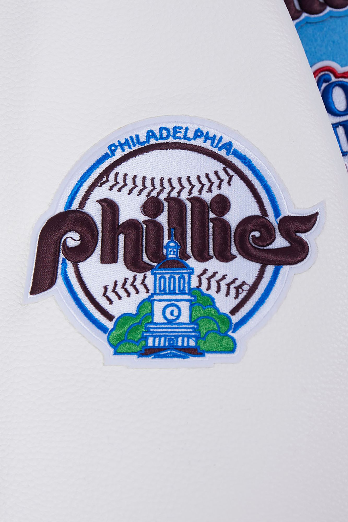 Pro Standard Men's Philadelphia Phillies Blue Rib Wool Varsity Jacket product image