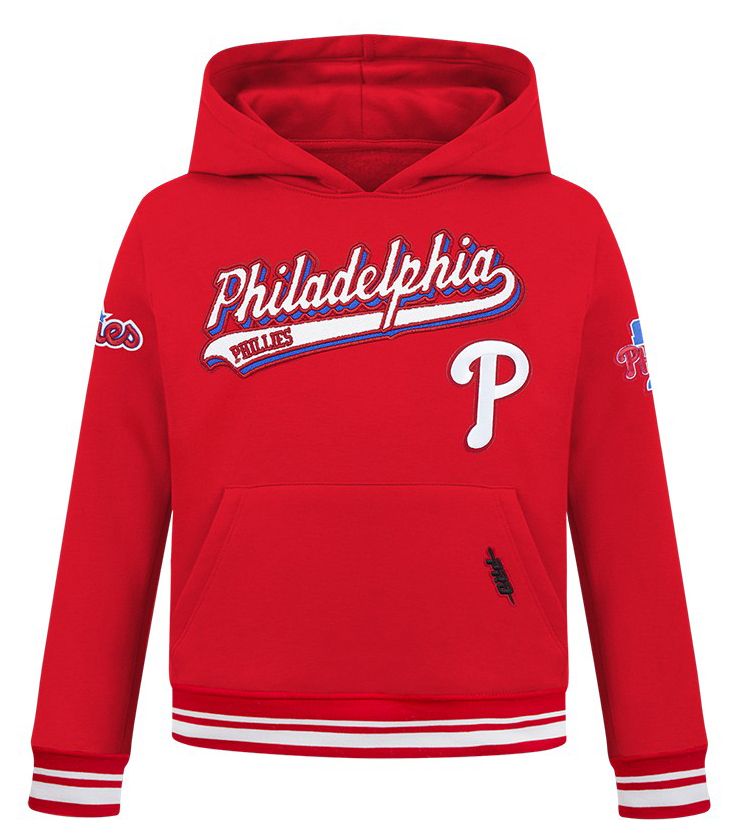 Pro Standard Youth Philadelphia Phillies Red Script Tail Ribbed Fleece Hoodie product image