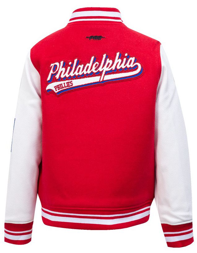 Pro Standard Youth Philadelphia Phillies Red Script Varsity Jacket product image