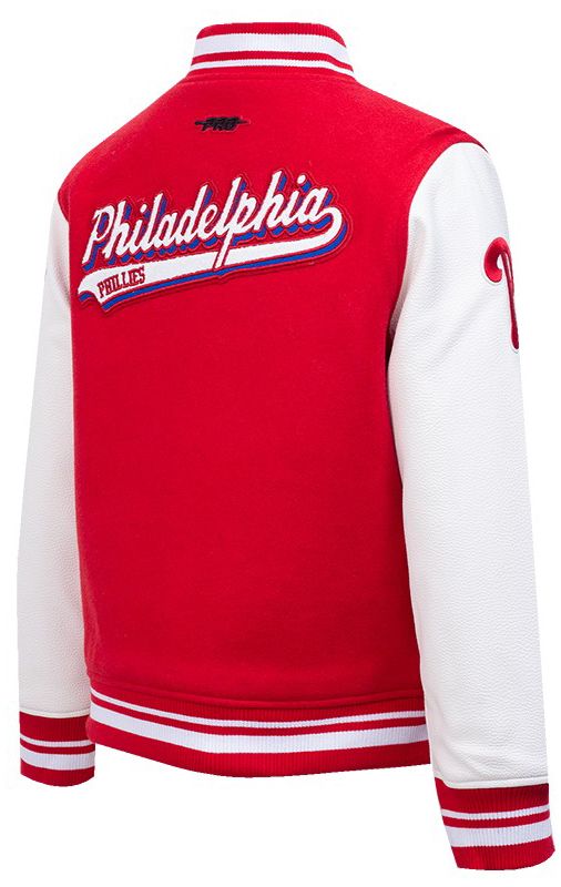 Pro Standard Youth Philadelphia Phillies Red Script Varsity Jacket product image