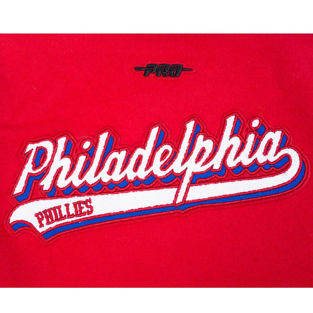 Pro Standard Youth Philadelphia Phillies Red Script Varsity Jacket product image