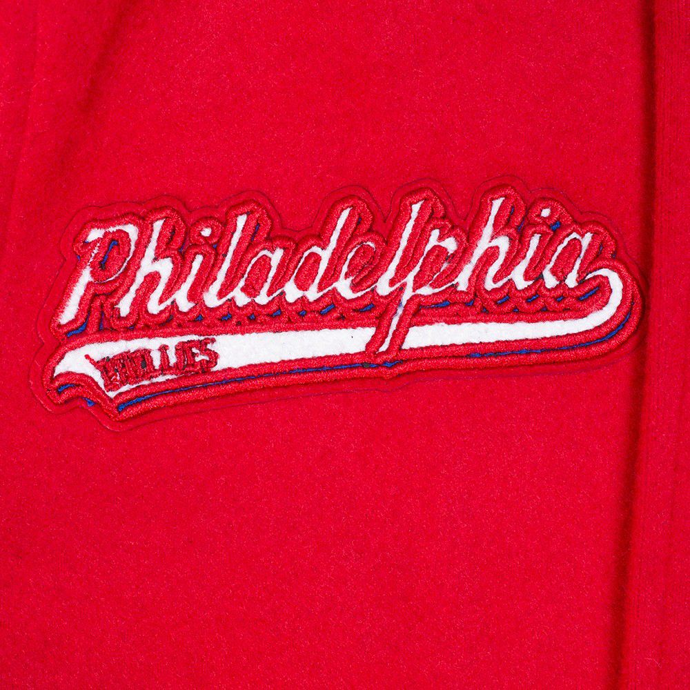 Pro Standard Youth Philadelphia Phillies Red Script Varsity Jacket product image