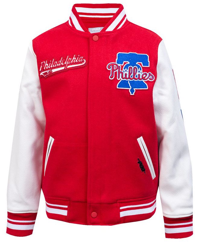 Pro Standard Youth Philadelphia Phillies Red Script Varsity Jacket product image