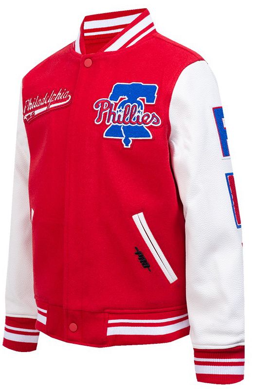 Pro Standard Youth Philadelphia Phillies Red Script Varsity Jacket product image