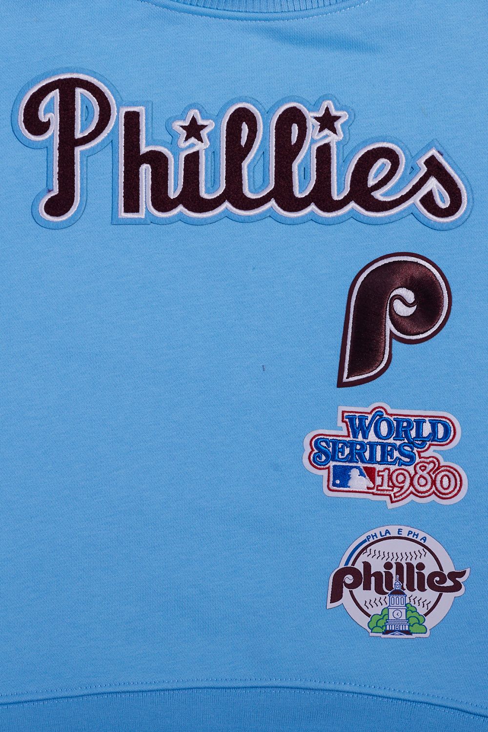 Pro Standard Women's Philadelphia Phillies Blue Logo Fleece Crew Neck Sweatshirt product image