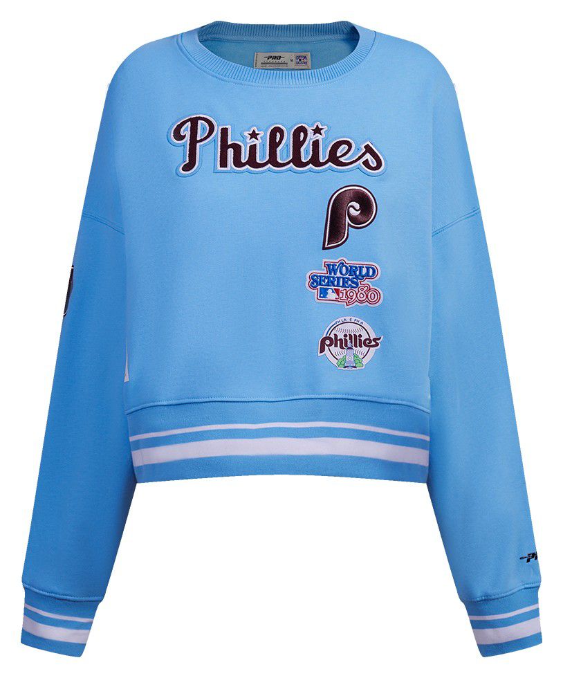 Pro Standard Women's Philadelphia Phillies Blue Logo Fleece Crew Neck Sweatshirt product image