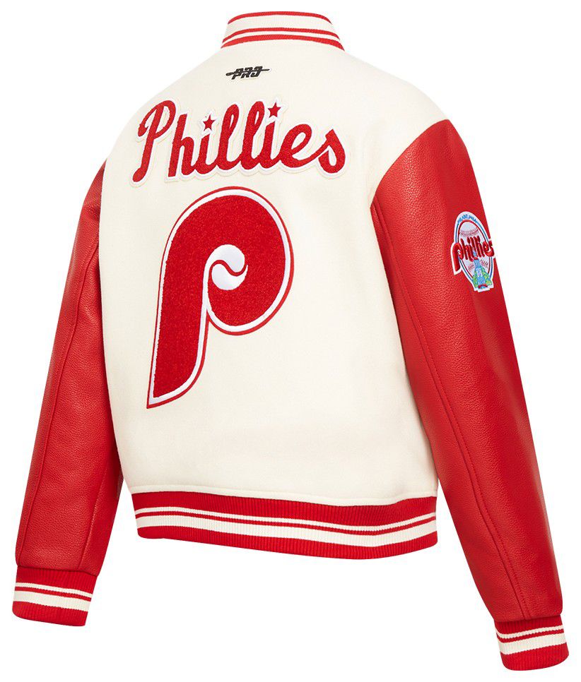 Pro Standard Women's Philadelphia Phillies Cream Classic Varsity Jacket product image