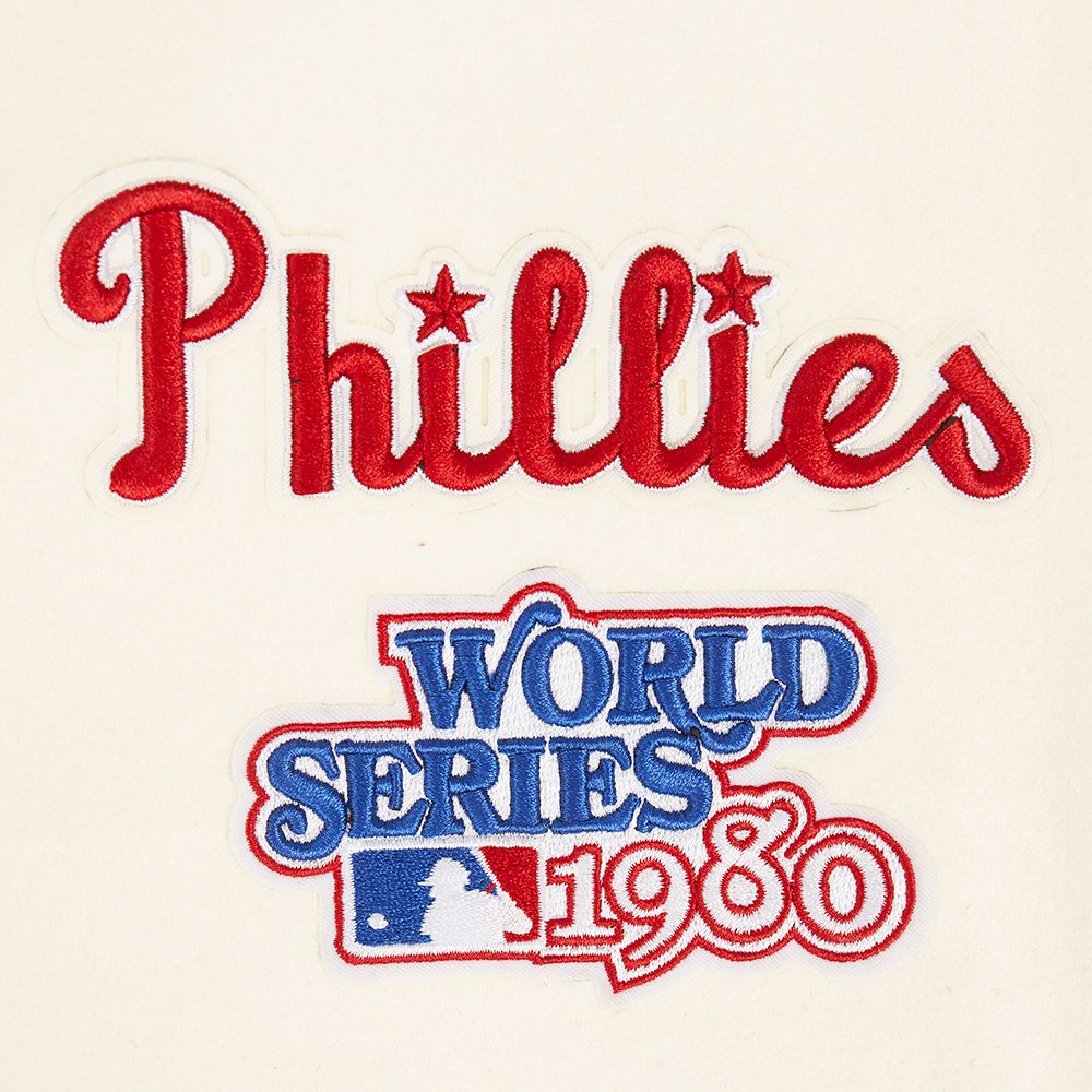 Pro Standard Women's Philadelphia Phillies Cream Classic Varsity Jacket product image