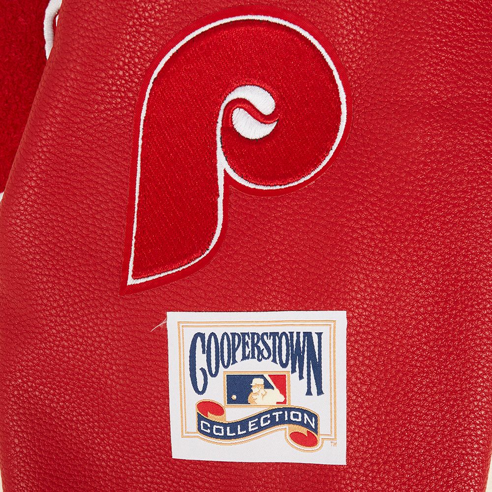 Pro Standard Women's Philadelphia Phillies Cream Classic Varsity Jacket product image