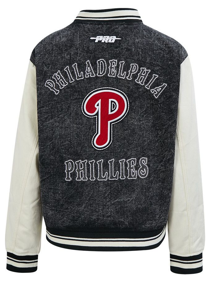 Pro Standard Women's Philadelphia Phillies Black Rebel Athletics Denim Jacket product image