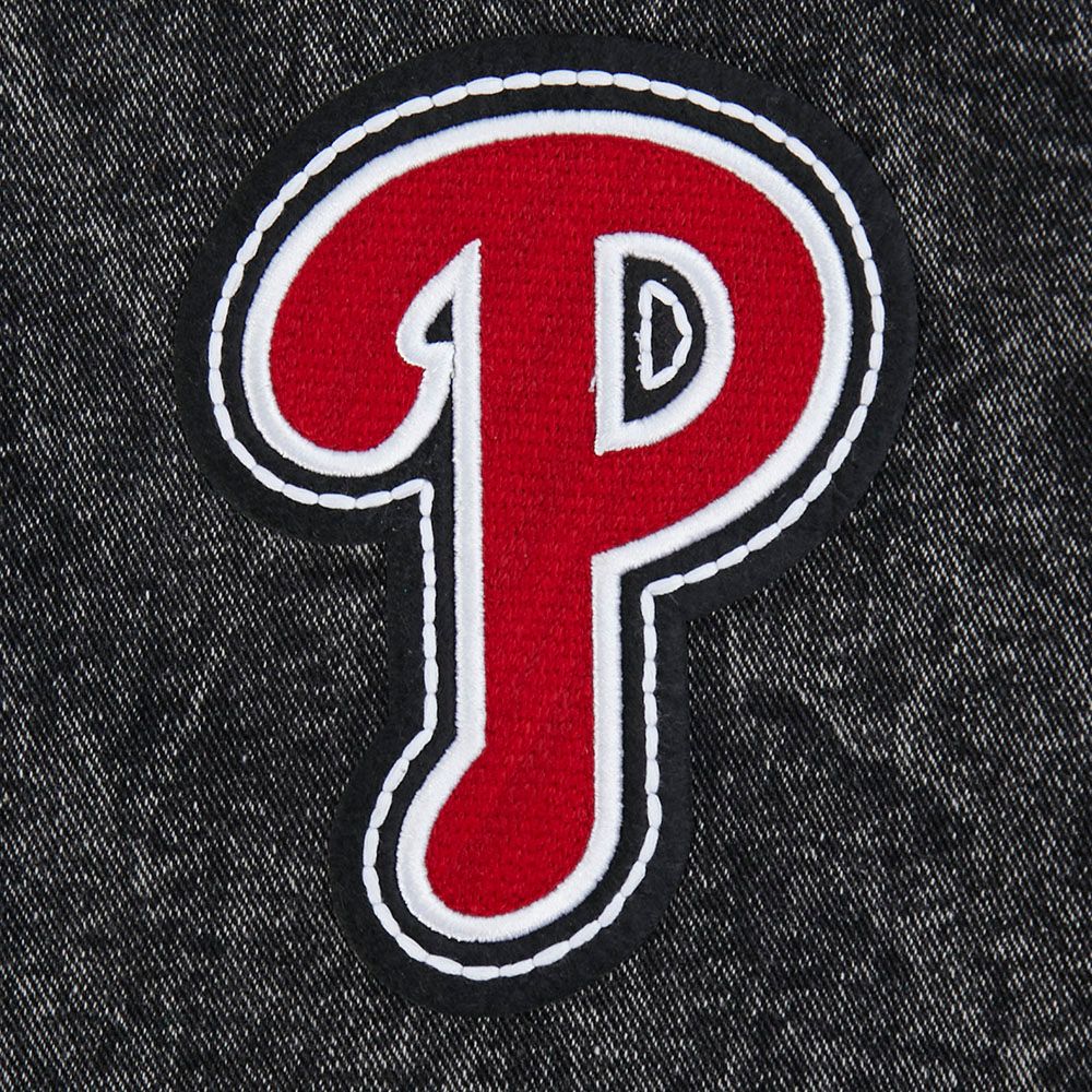 Pro Standard Women's Philadelphia Phillies Black Rebel Athletics Denim Jacket product image