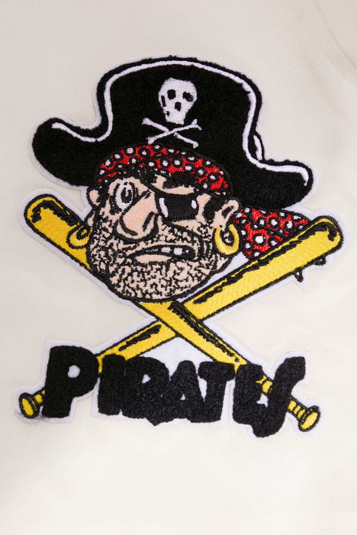 Pro Standard Men's Pittsburgh Pirates Cream Retro Rib Satin Jacket product image