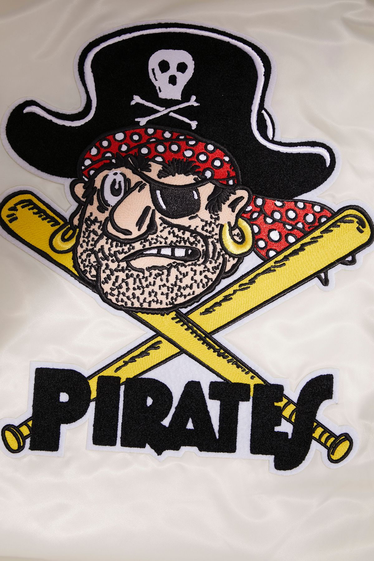 Pro Standard Men's Pittsburgh Pirates Cream Retro Rib Satin Jacket product image