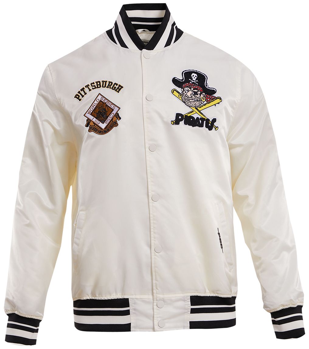 Pro Standard Men's Pittsburgh Pirates Cream Retro Rib Satin Jacket product image