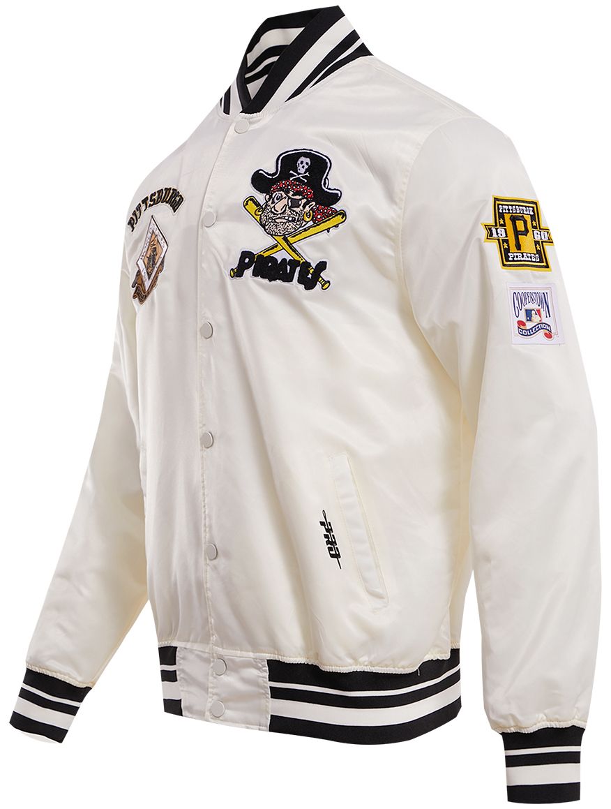 Pro Standard Men's Pittsburgh Pirates Cream Retro Rib Satin Jacket product image