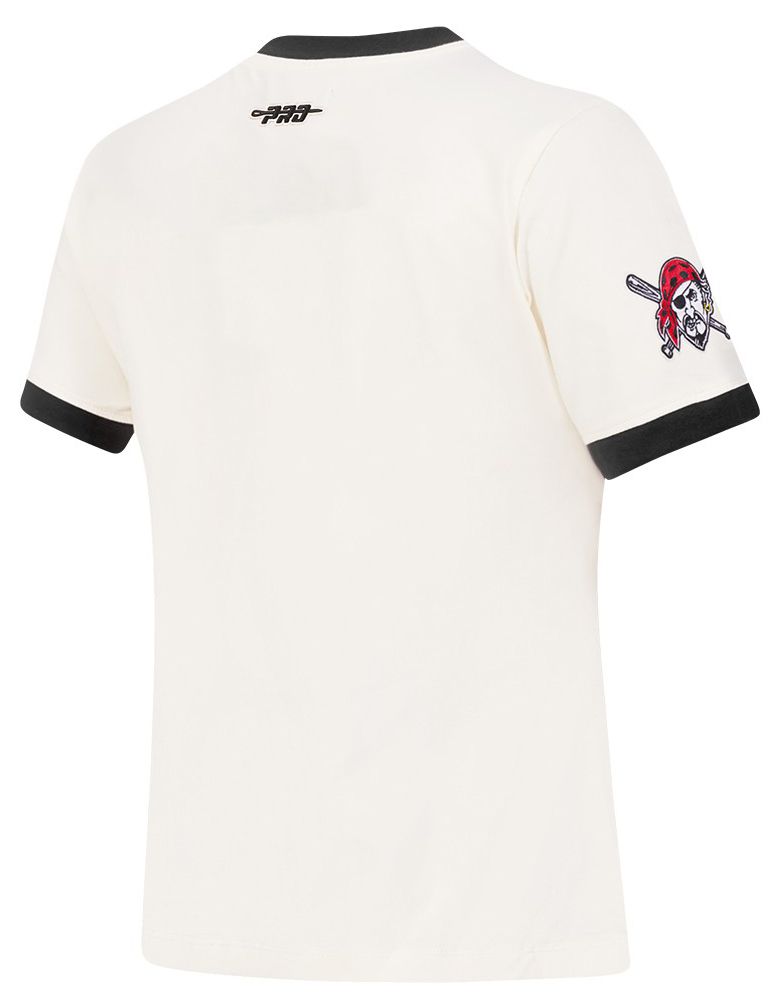 Pro Standard Women's Pittsburgh Pirates Cream Ringer Souvenir T-Shirt product image