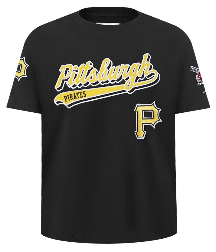 Pro Standard Youth Pittsburgh Pirates Black Script Tail T-Shirt product image