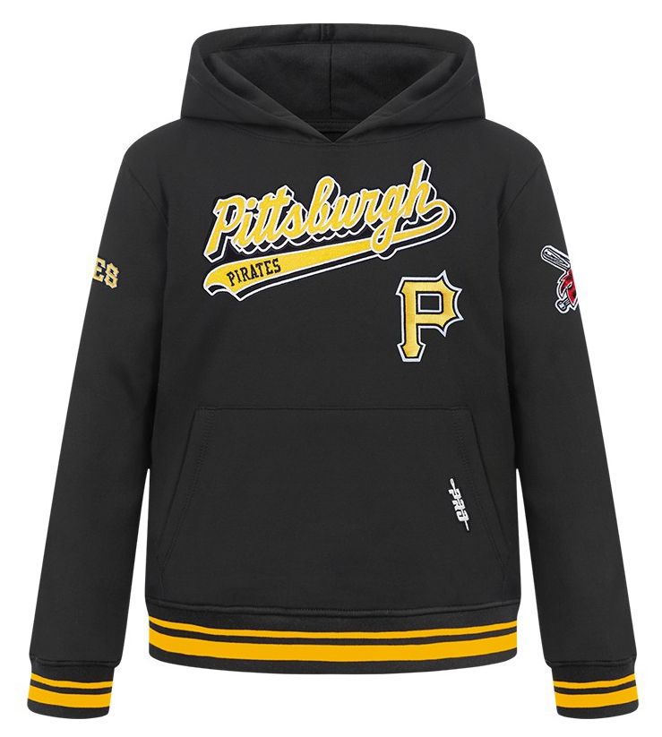 Pro Standard Youth Pittsburgh Pirates Black Script Tail Ribbed Fleece Hoodie product image