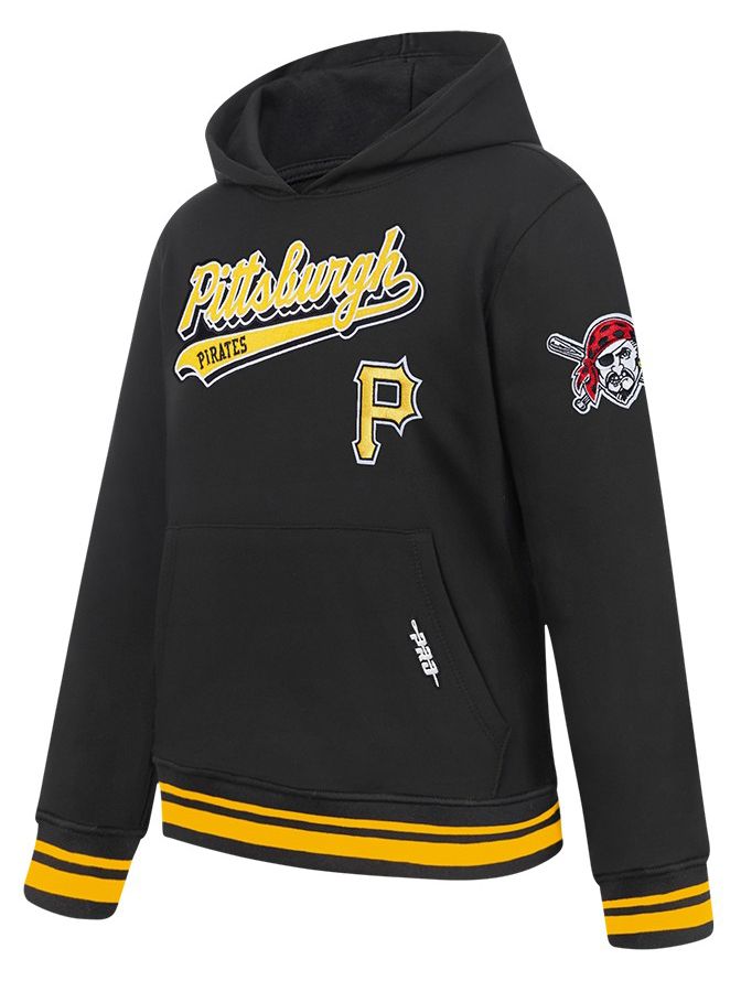 Pro Standard Youth Pittsburgh Pirates Black Script Tail Ribbed Fleece Hoodie product image