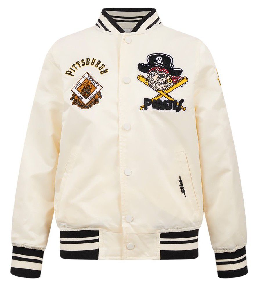 Pro Standard Youth Pittsburgh Pirates Cream Classic Satin Jacket product image