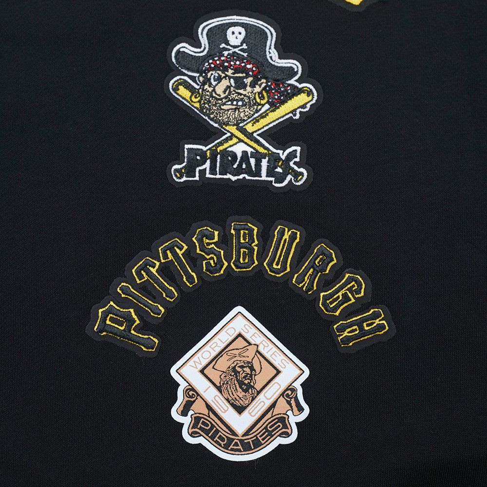 Pro Standard Women's Pittsburgh Pirates Black Logo Fleece Crewneck Sweatshirt product image