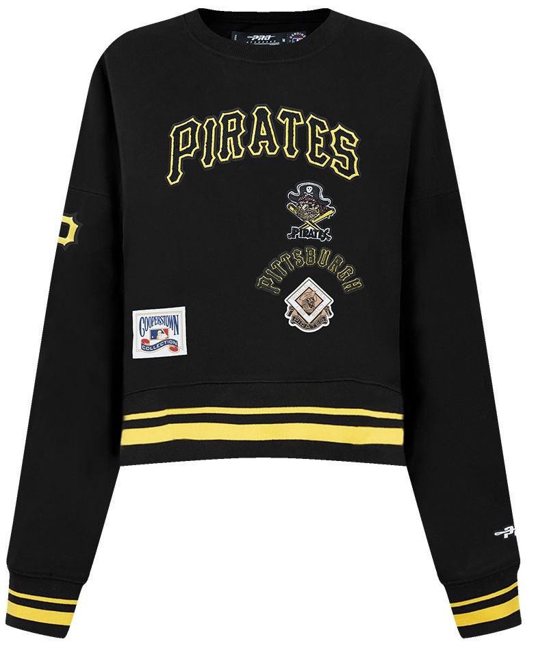Pro Standard Women's Pittsburgh Pirates Black Logo Fleece Crewneck Sweatshirt product image