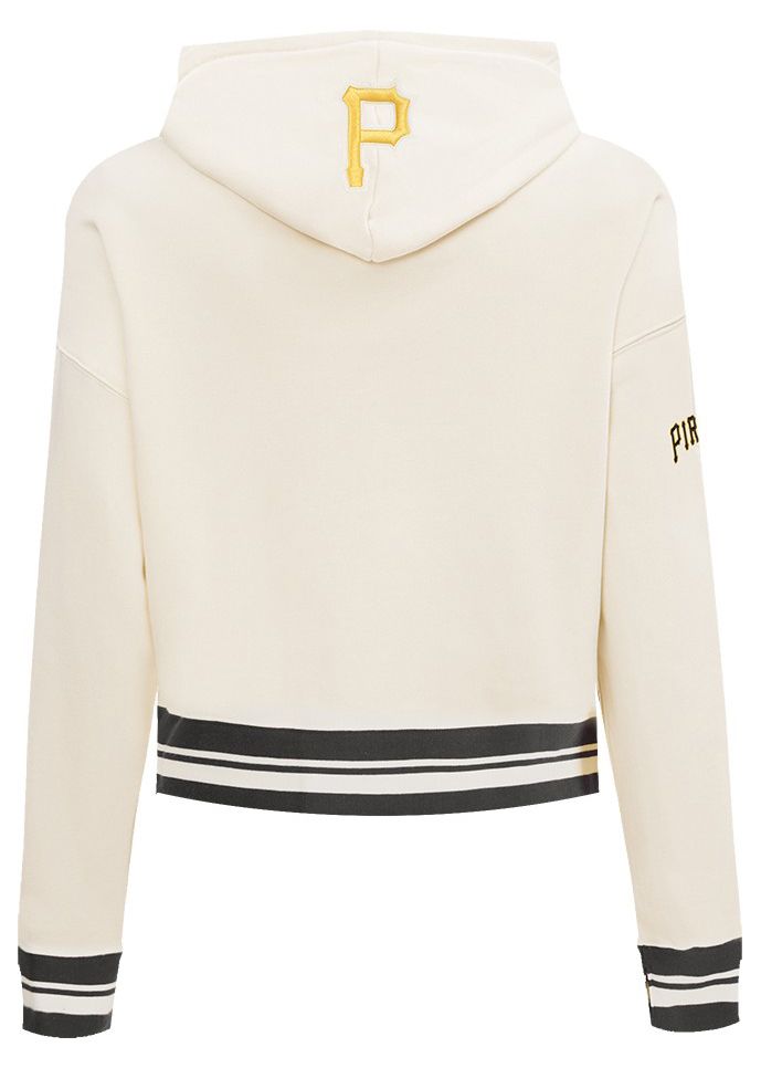 Pro Standard Women's Pittsburgh Pirates Cream Retro Cropped Fleece Hoodie product image