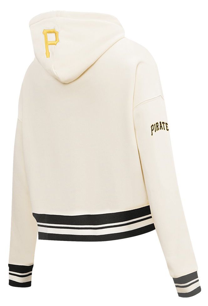 Pro Standard Women's Pittsburgh Pirates Cream Retro Cropped Fleece Hoodie product image