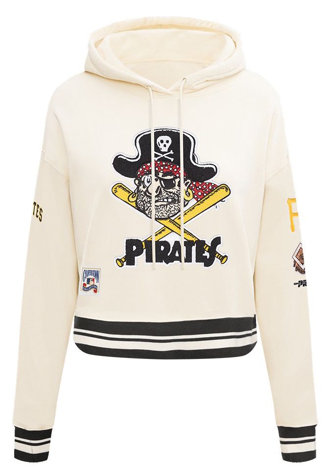 Pro Standard Women's Pittsburgh Pirates Cream Retro Cropped Fleece Hoodie product image