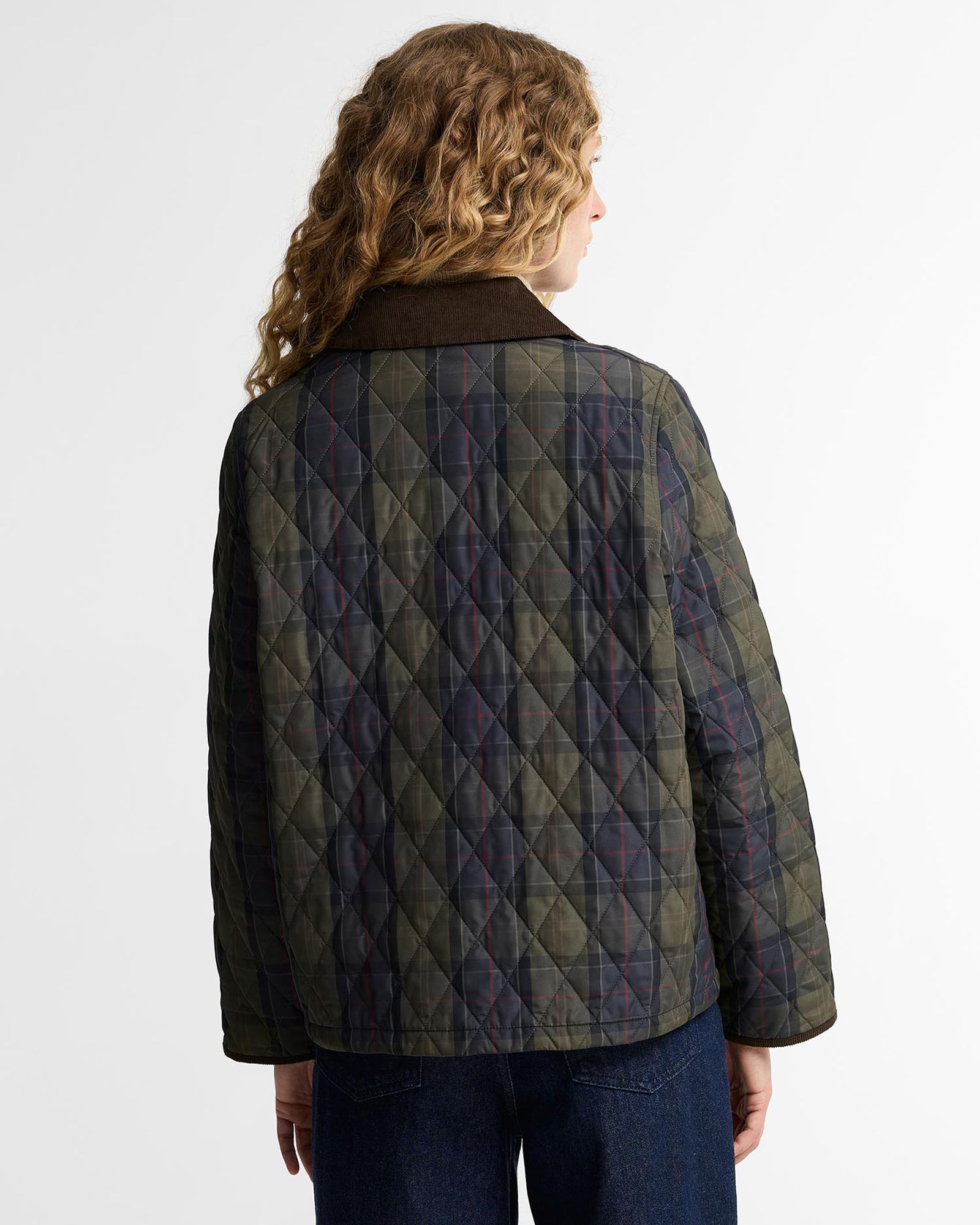 Barbour Women's Tartan Cropped Liddesdale Quilted Jacket product image