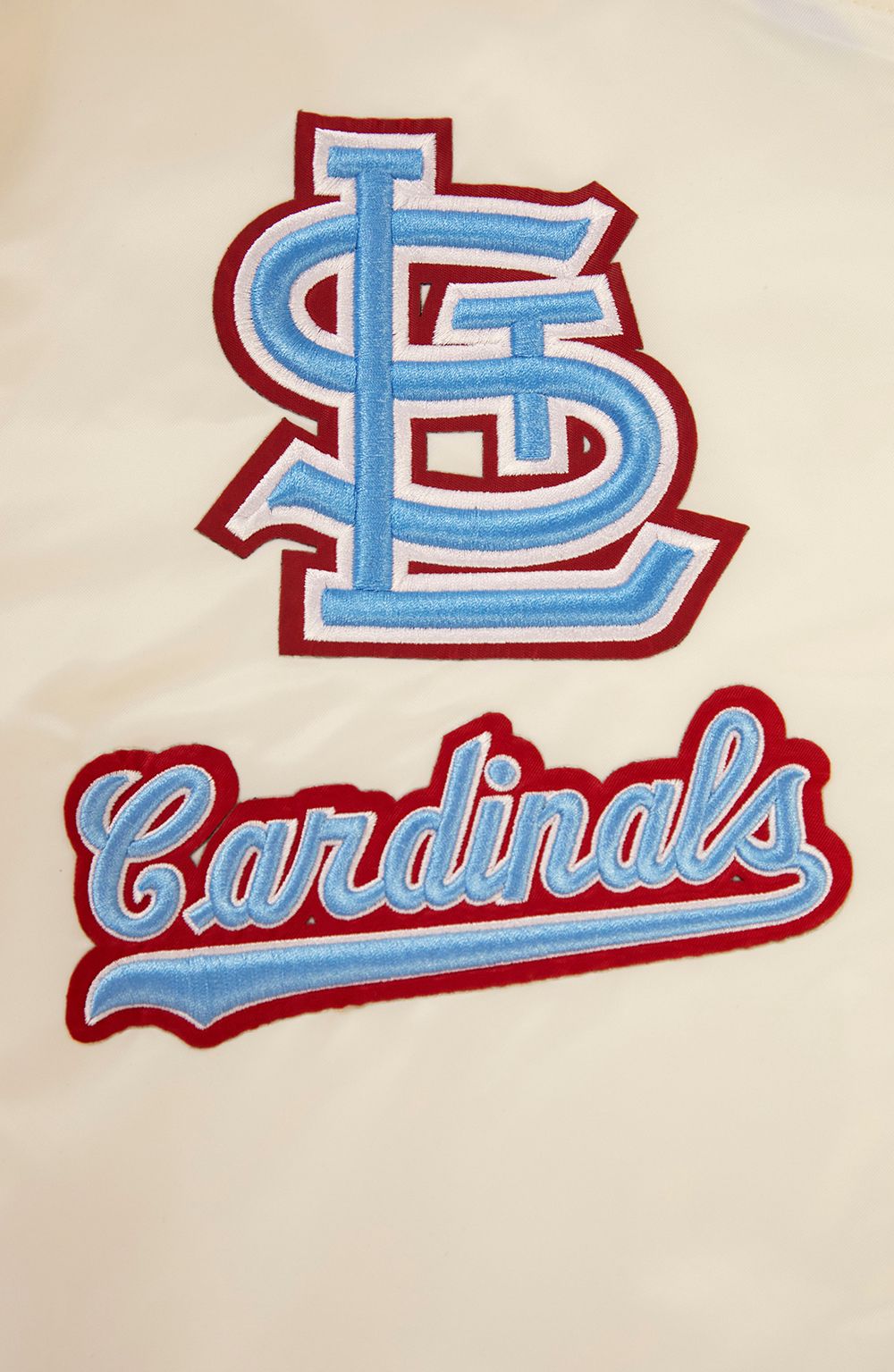 Pro Standard Men's St. Louis Cardinals Cream Retro Rib Satin Jacket product image
