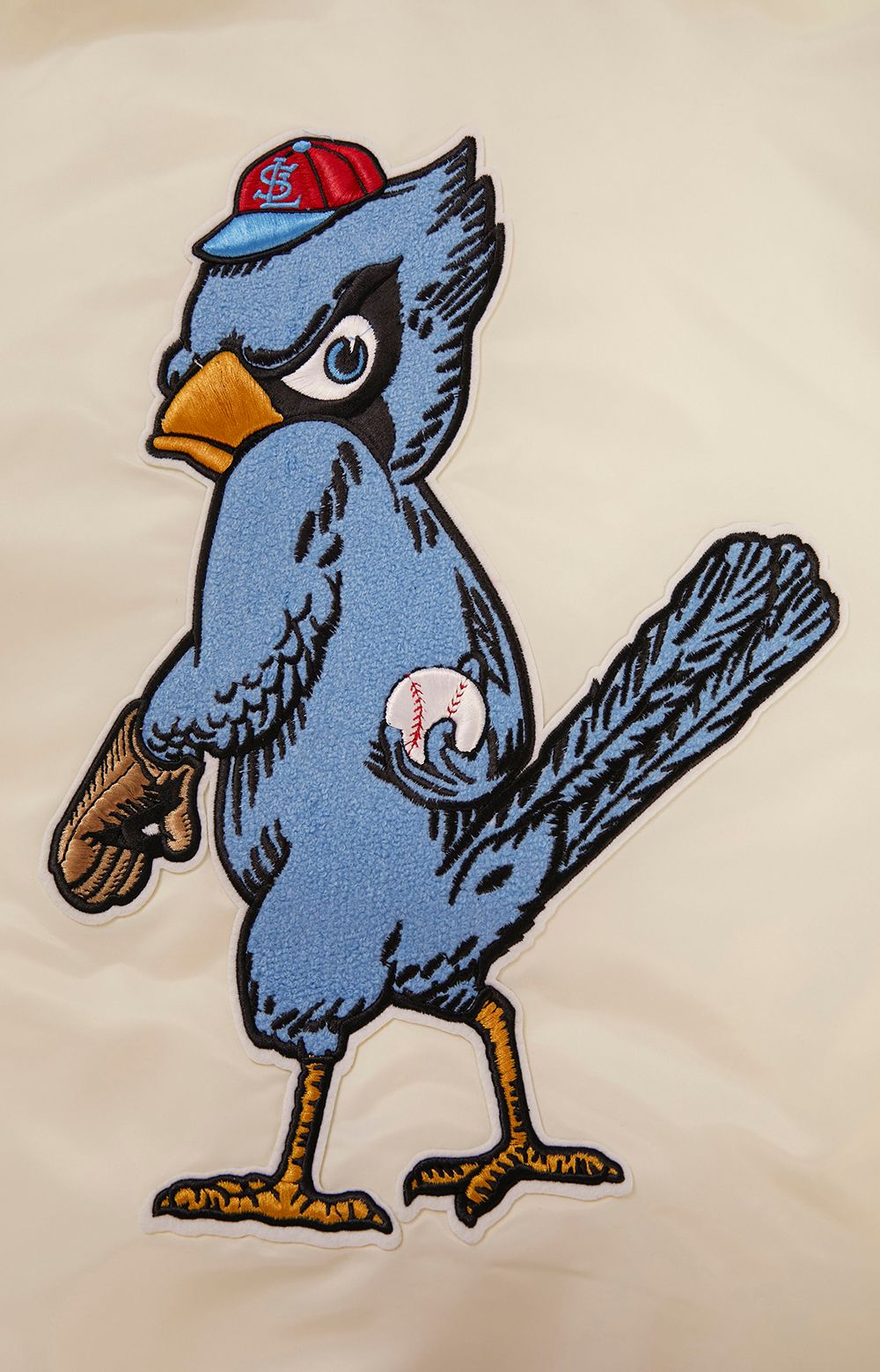 Pro Standard Men's St. Louis Cardinals Cream Retro Rib Satin Jacket product image