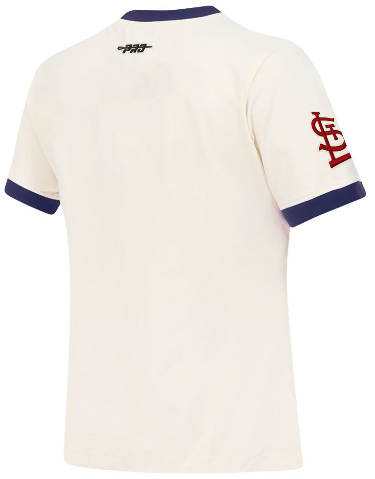 Pro Standard Women's St. Louis Cardinals Cream Ringer Souvenir T-Shirt product image