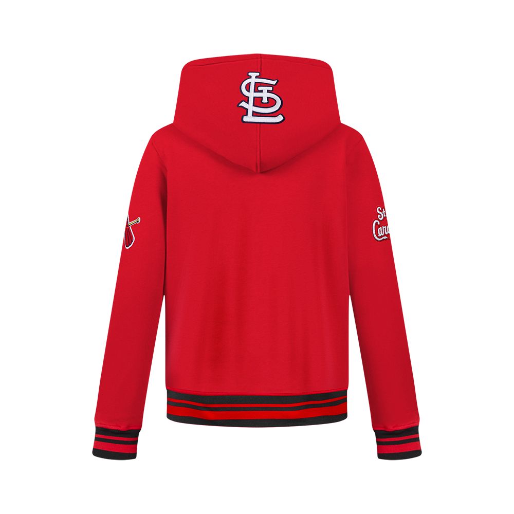 Pro Standard Youth St. Louis Cardinals Red Script Tail Ribbed Fleece Hoodie product image