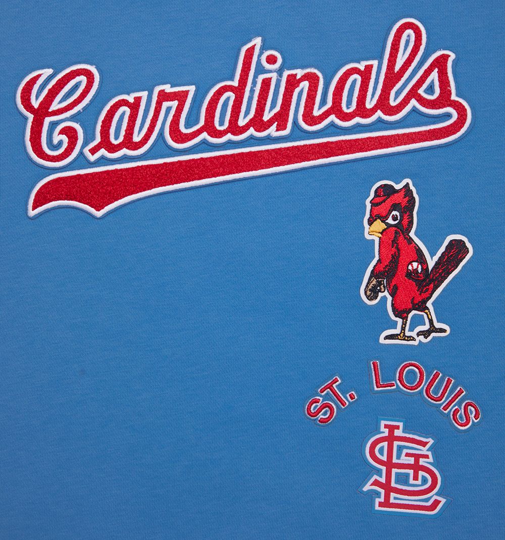 Pro Standard Women's St. Louis Cardinals Blue Logo Fleece Crew Neck Sweatshirt product image