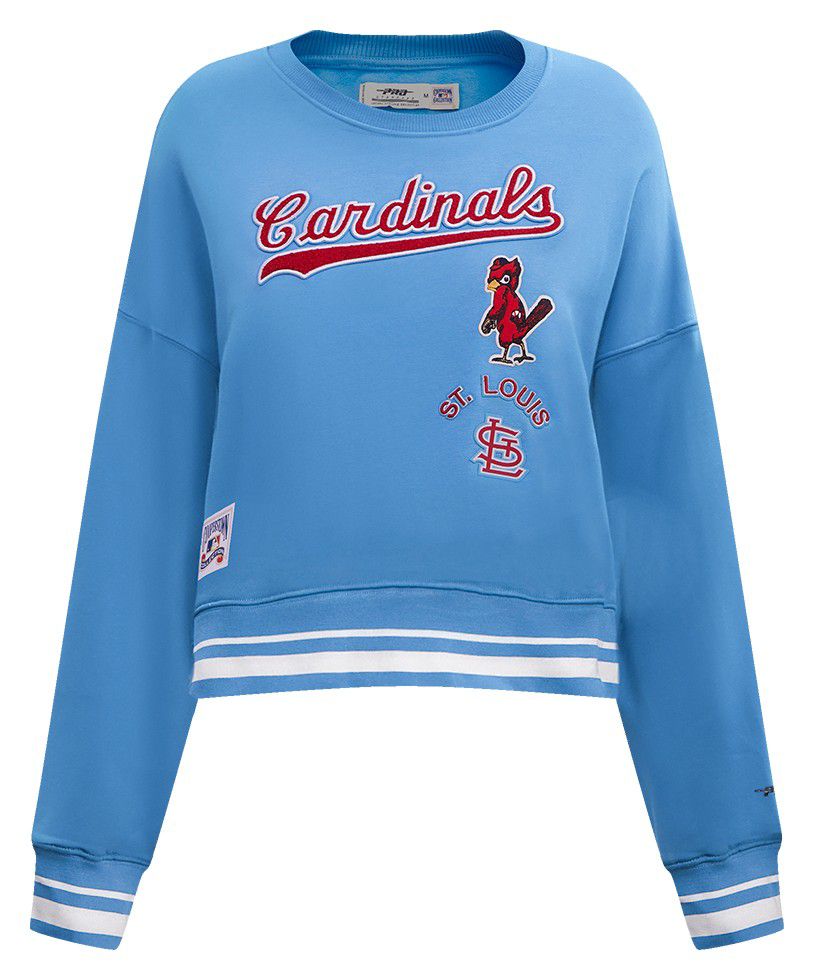 Pro Standard Women's St. Louis Cardinals Blue Logo Fleece Crew Neck Sweatshirt product image