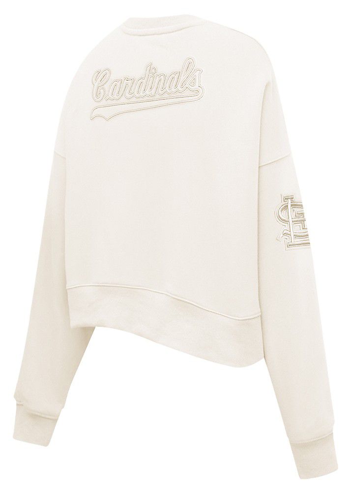 Pro Standard Women's St. Louis Cardinals Cream Classic Crewneck Sweatshirt product image