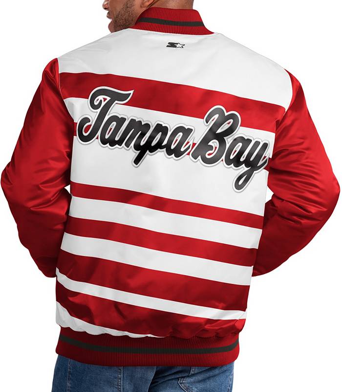 Tampa Bay Buccaneers Starter Historic Logo Renegade Satin Varsity Full-Snap  Jacket - White/Red