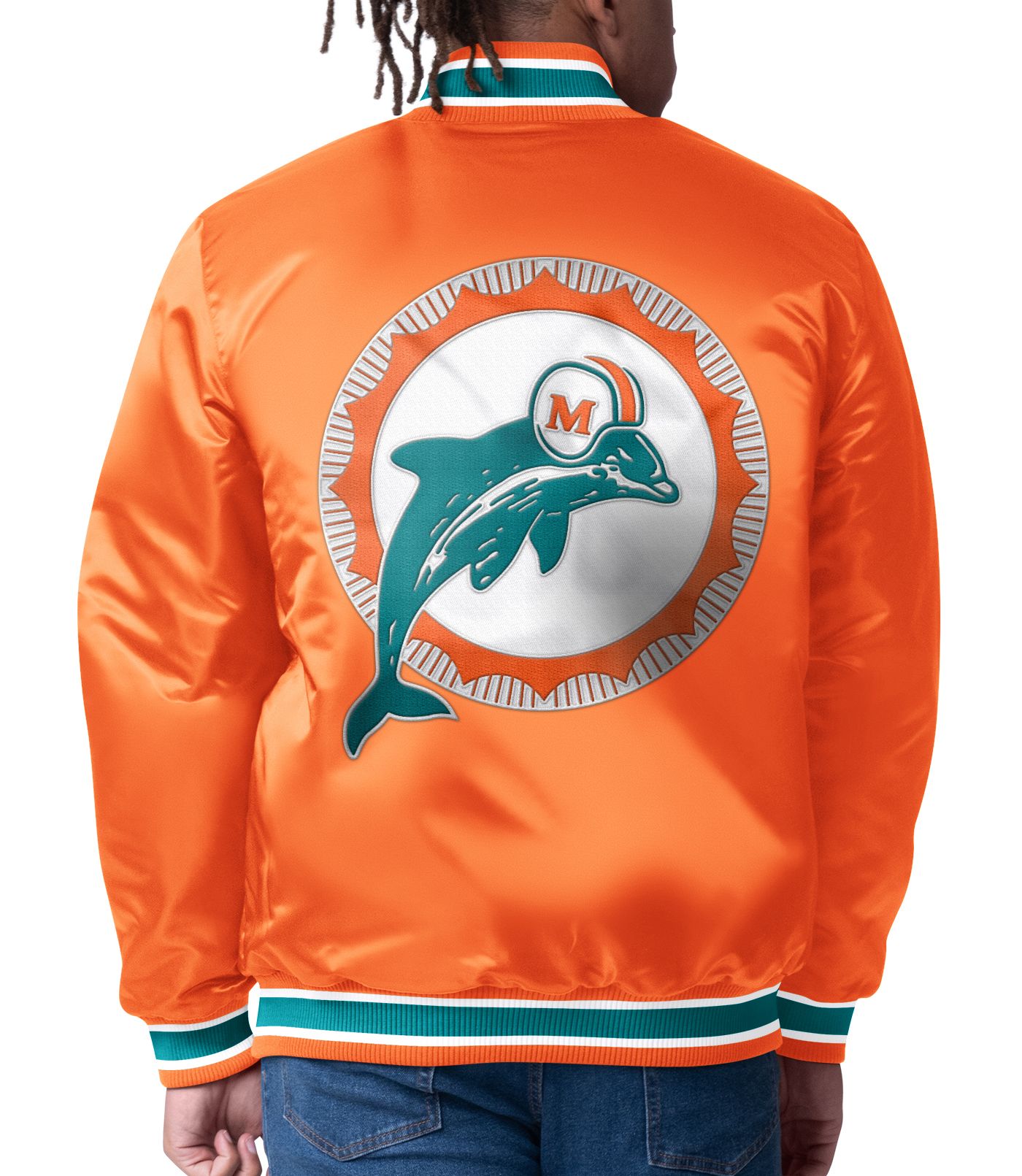 Size medium miami dolphins starter jacke deals