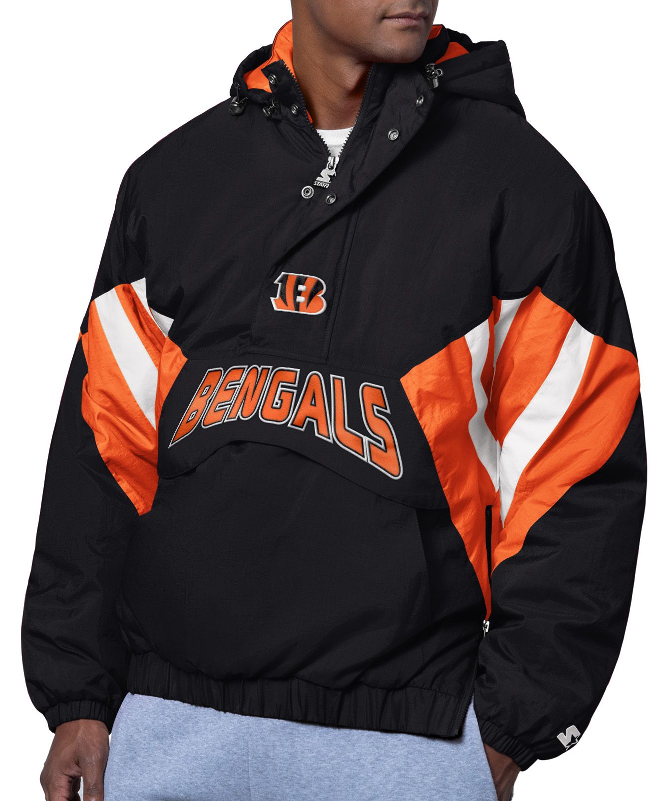 Starter Men's Cincinnati Bengals Line Up 1/2 Zip Jacket | Dick's