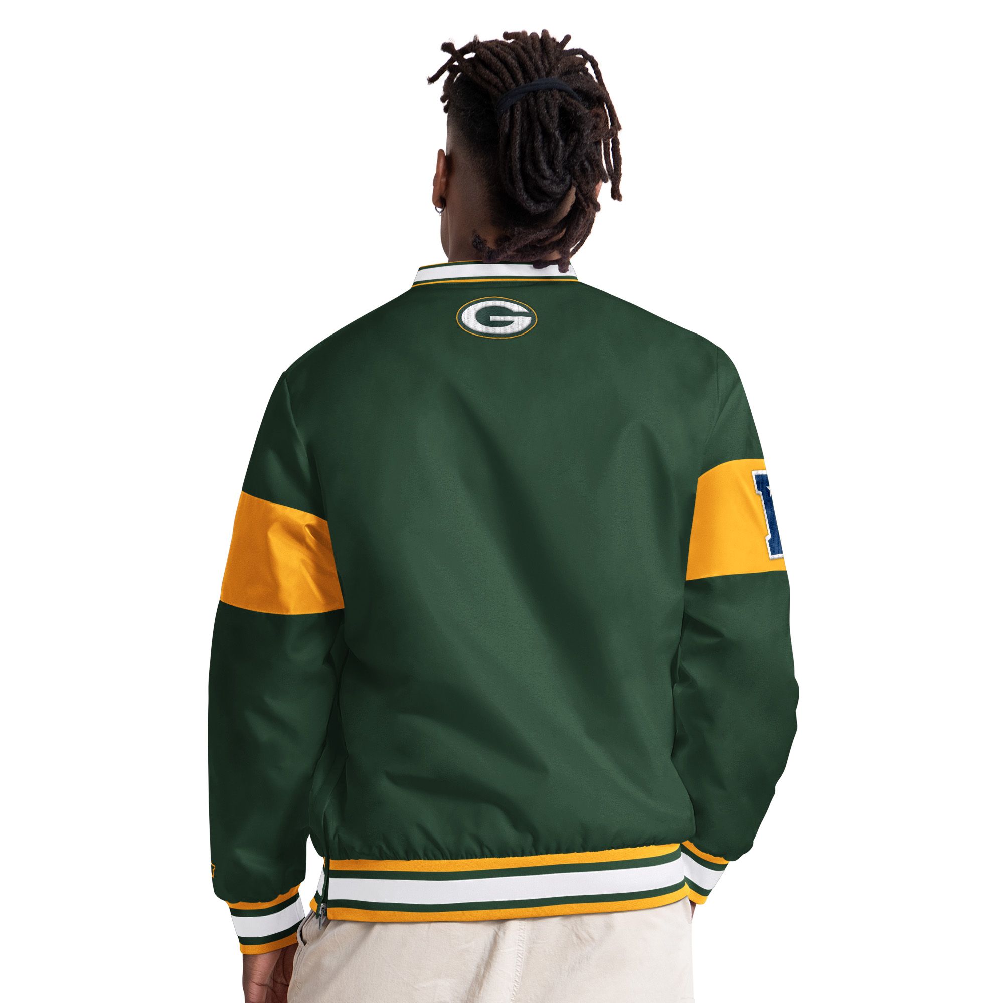Starter Men's Green Bay Packers Green Tailsweep Pullover Jacket