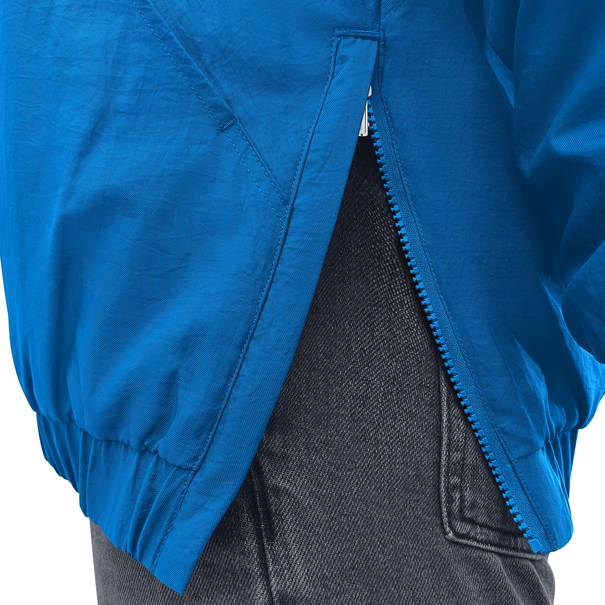 Starter Men's Detroit Lions Blue Throwback 1/2 Zip Jacket product image