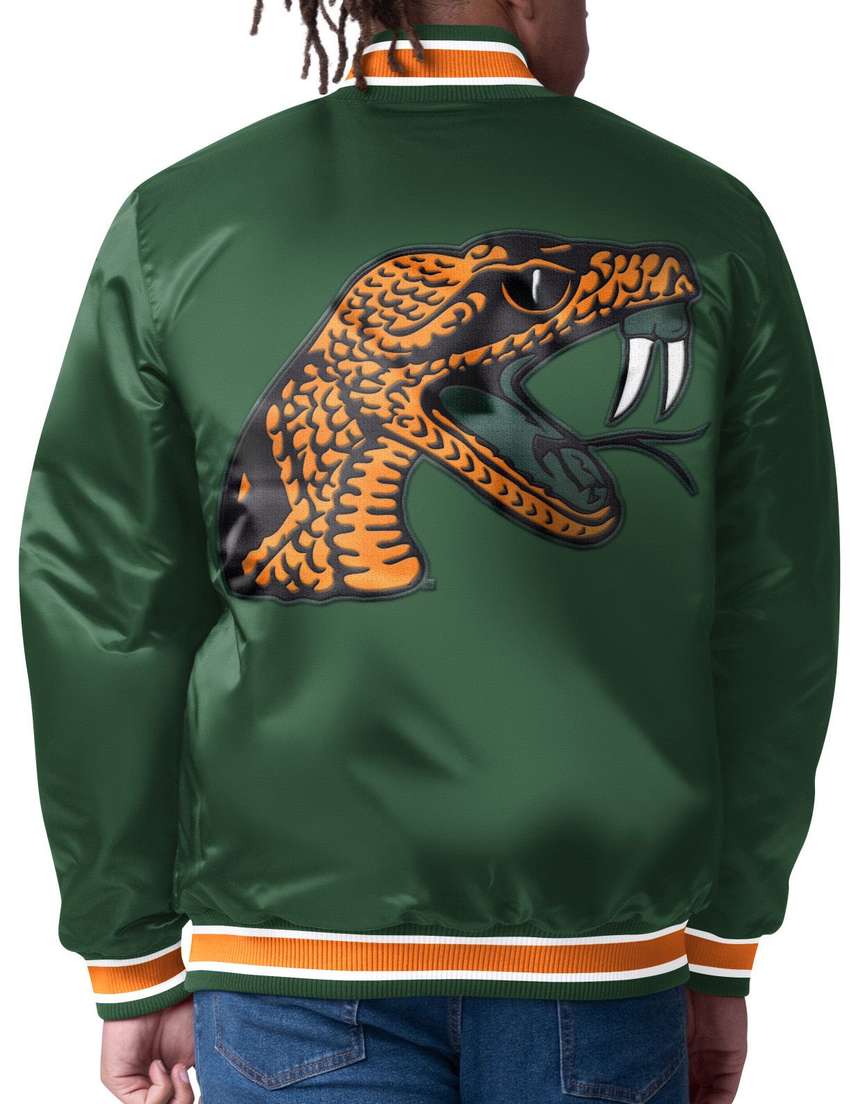 G-III Men's Florida A&M Rattlers Green Reversible Varsity Jacket product image