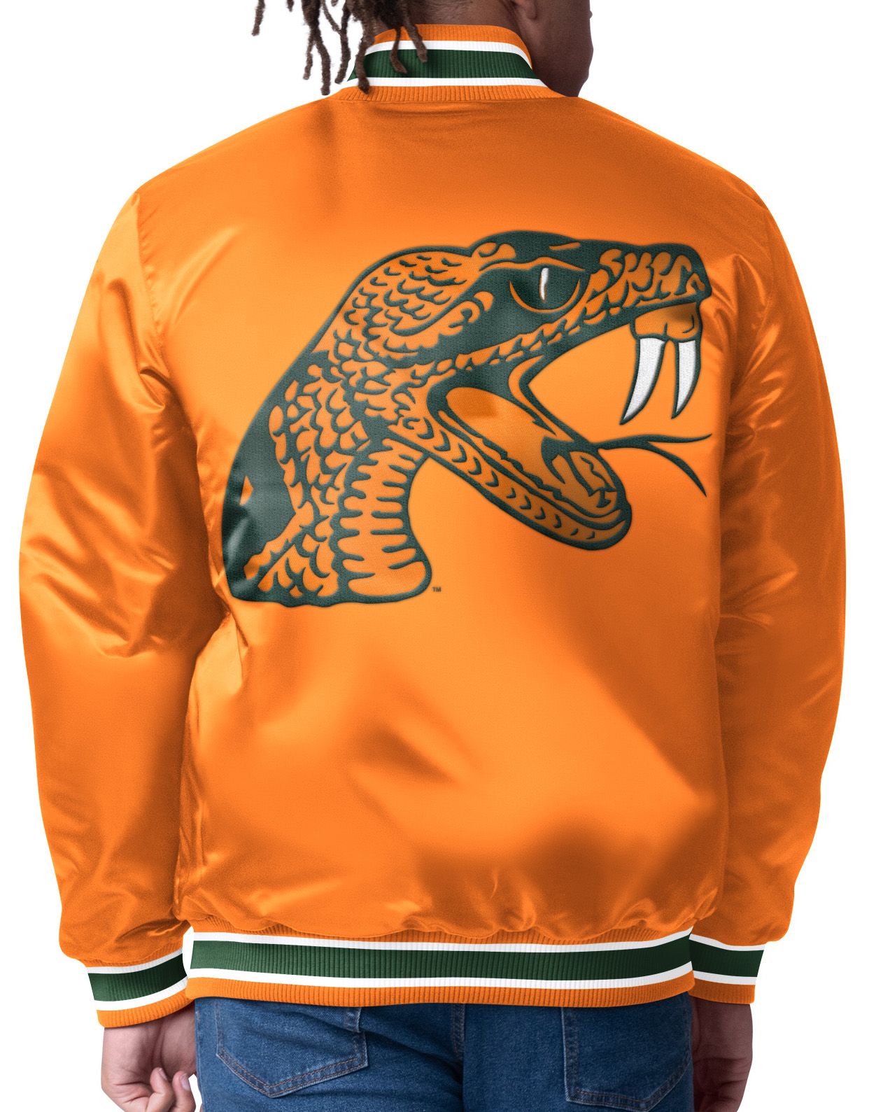 G-III Men's Florida A&M Rattlers Green Reversible Varsity Jacket product image
