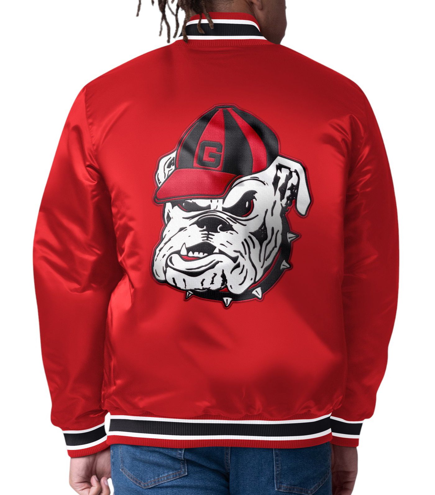 Vintage Georgia Bulldog on sale Reversible Starter Jacket size Medium