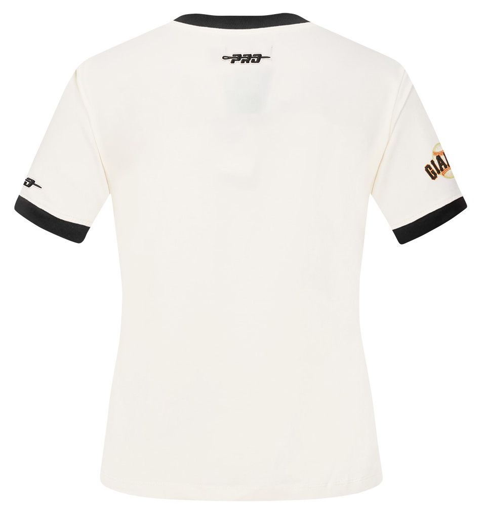 Pro Standard Women's San Francisco Giants Cream Ringer Souvenir T-Shirt product image