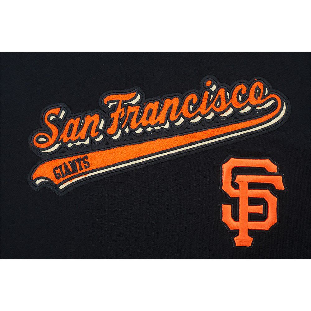 Pro Standard Youth San Francisco Giants Black Script Tail Ribbed Fleece Hoodie product image