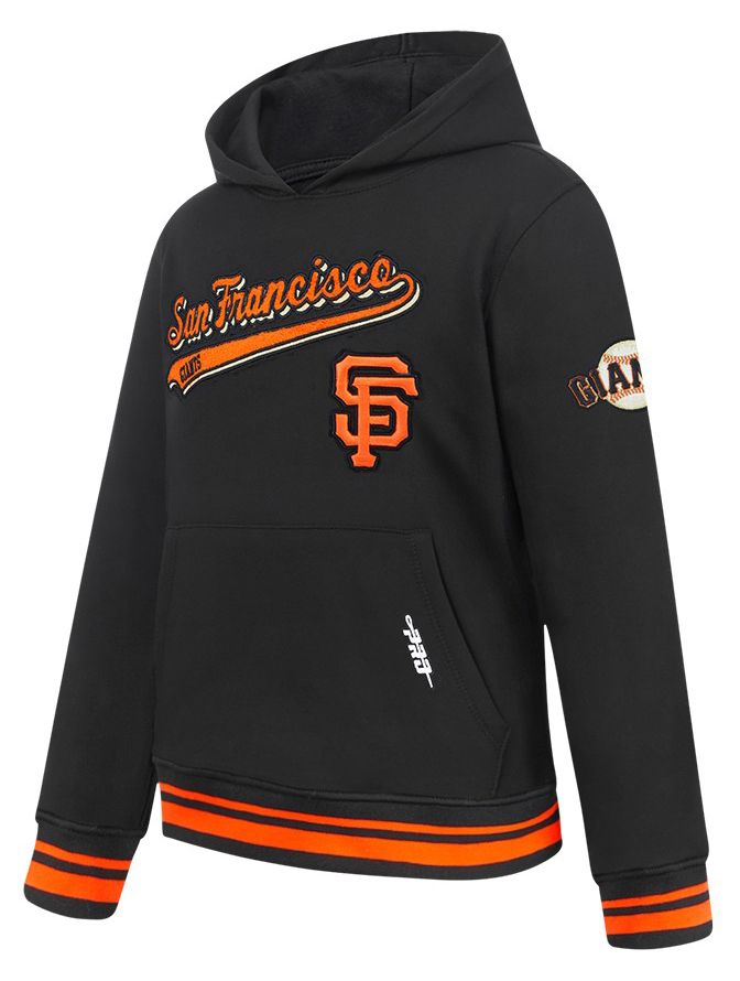 Pro Standard Youth San Francisco Giants Black Script Tail Ribbed Fleece Hoodie product image