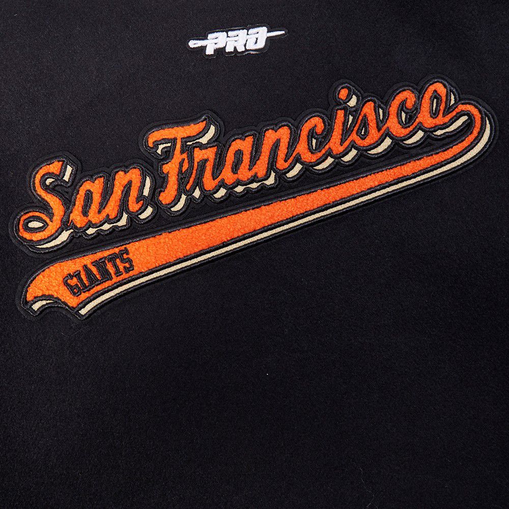 Pro Standard Youth San Francisco Giants Black Script Varsity Jacket product image